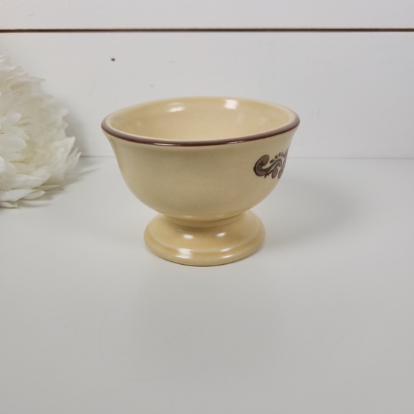 Vintage Pfaltzgraff Village Stoneware Footed Dessert Bowl- Ice Cream Bowl- Cup - Picture 5 of 10